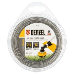 DENZEL 2.4 mm x 15 m Extra ers csavart ngyzet profil fkasza damil